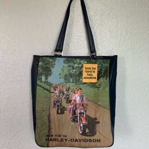 VTG Harley-Davidson Rhinestone Tote Bag